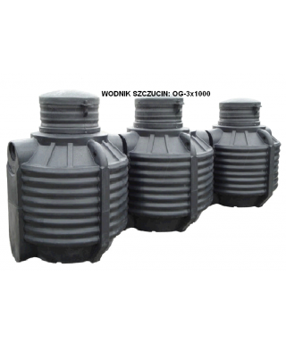 Oczyszczalnia OP-3000/7  3x1000l, wlot fi160, nadstawka NZ-50 przydomowa drenażowa