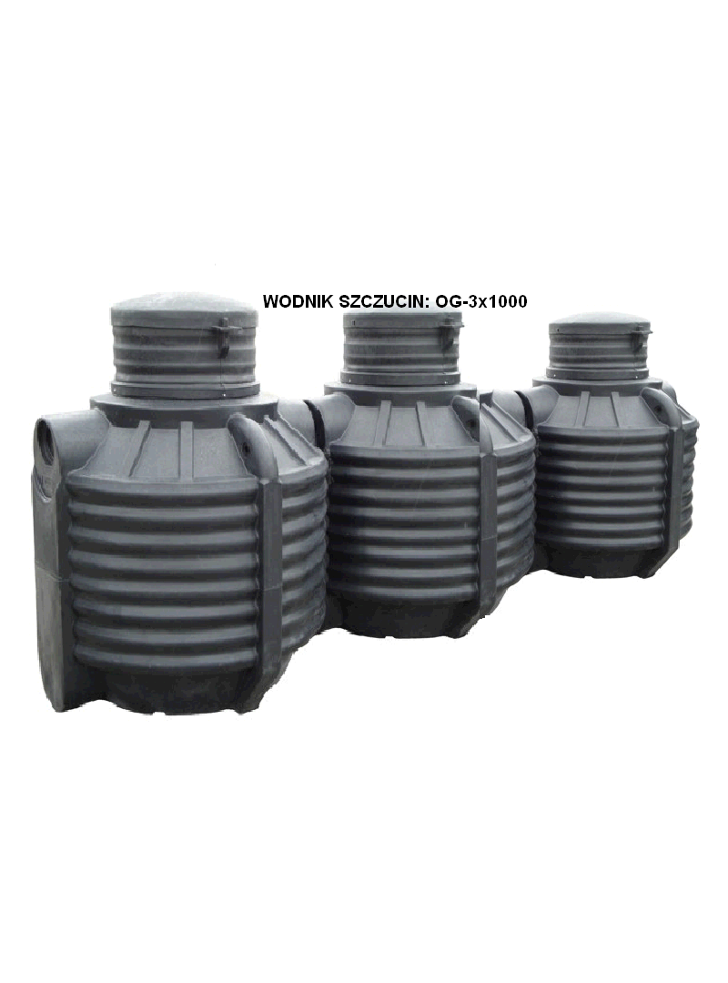 Oczyszczalnia OP-3000/7 3x1000l, wlot fi160, nadstawka NZ-30 przydomowa drenażowa Oczyszczalnia OP-3000/7 3x1000l, wlot fi160, nadstawka NZ-30 przydomowa drenażowa